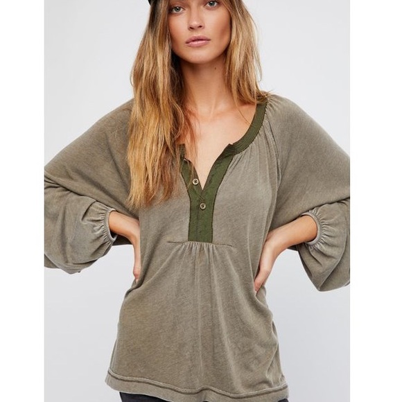 Free People Tops - Free People We The Free Acadia Henley Top Small